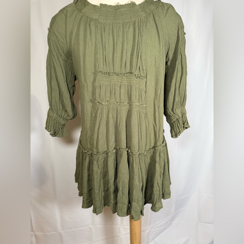 Free People Capulet Olive Green See Ya There Mini Women's Dress Small - Picture 2 of 6
